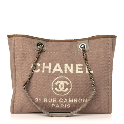 Chanel Canvas Small Deauville Tote Ecru 1 of 8