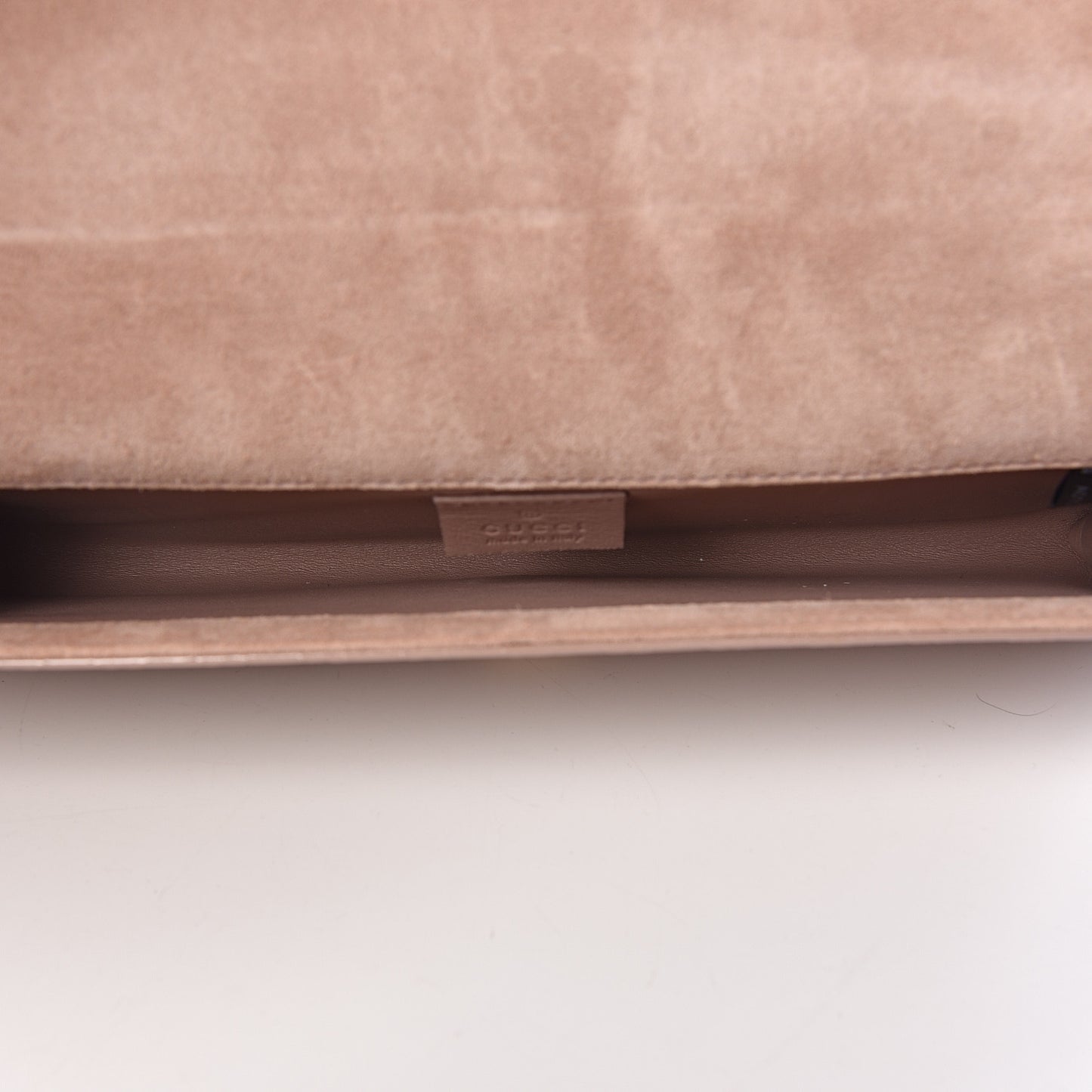 Patent Microguccissima Small Broadway Clutch Dark Cipria