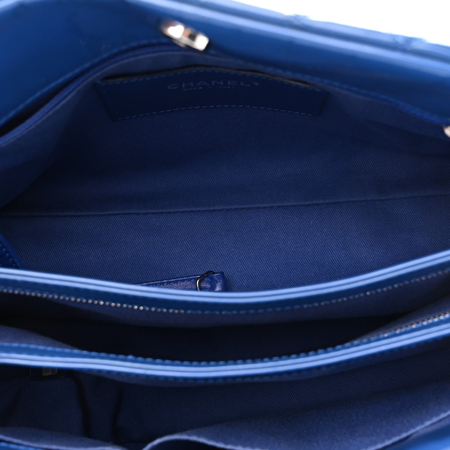 Chanel Patent Quilted Large Just Mademoiselle Bowling Bag Dark Blue 4 of 9