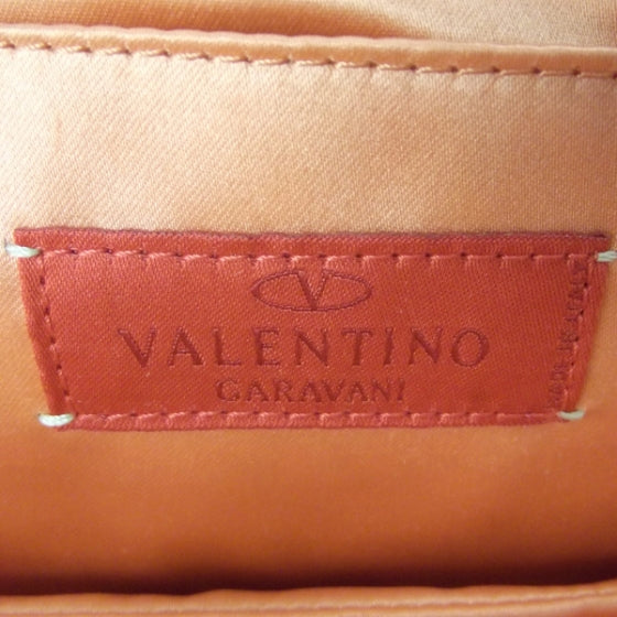 Valentino Garavani Crocodile Embossed Crystal Clutch Coral 8 of 10