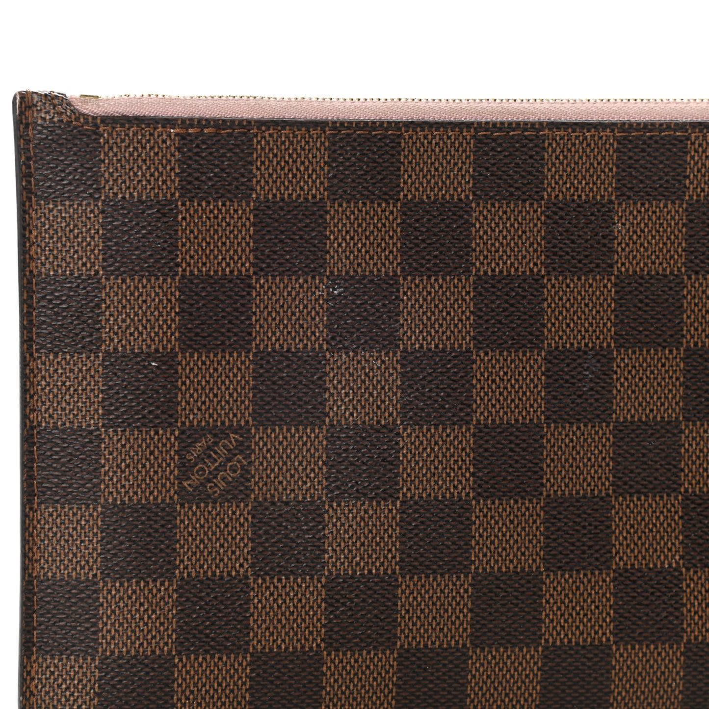 Damier Ebene Neverfull MM GM Pochette Rose Ballerine