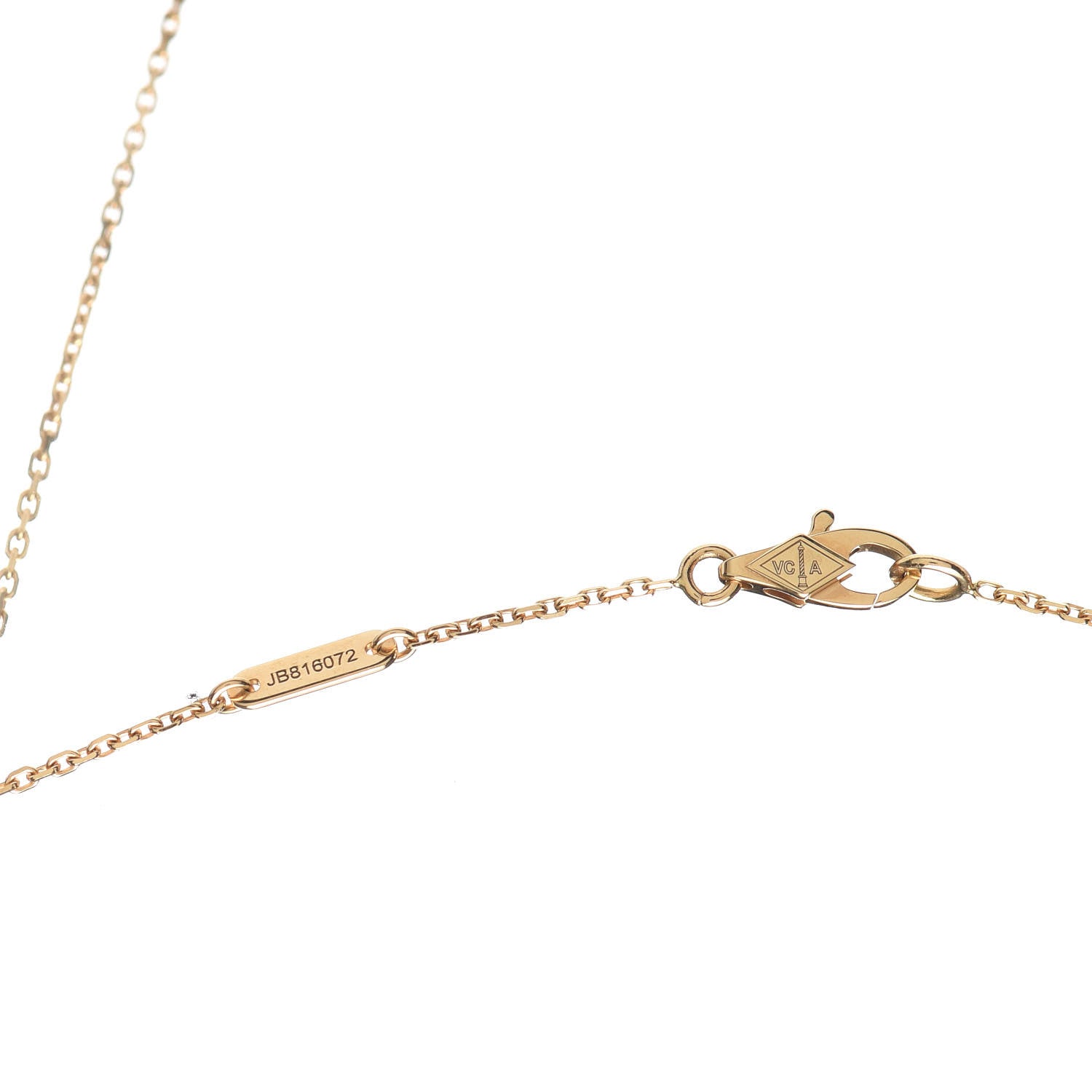 Van Cleef & Arpels 18K Yellow Gold Mother of Pearl Sweet Alhambra Pendant Necklace 5 of 8