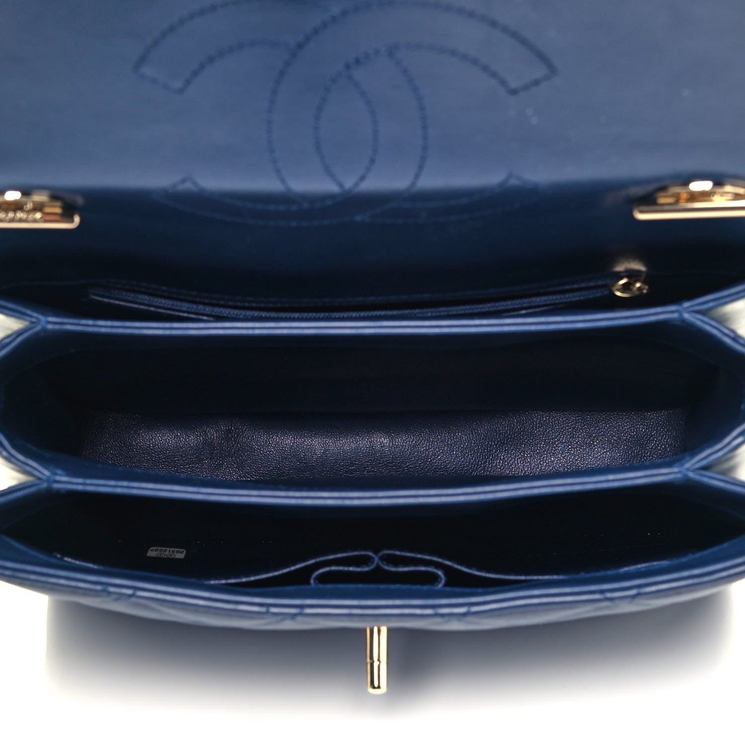Chanel Lambskin Quilted Small Trendy CC Dual Handle Flap Bag Navy 6 of 10