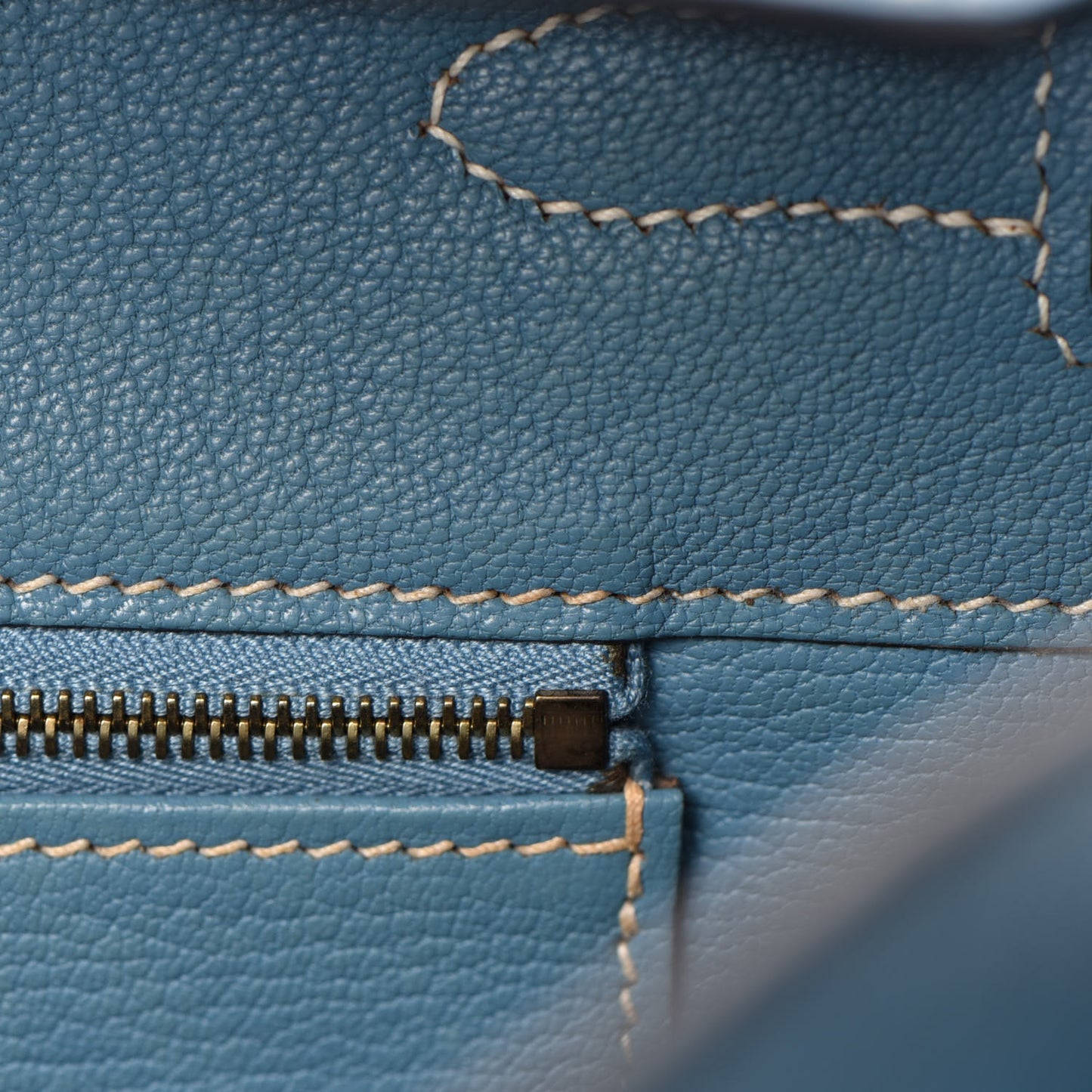 Taurillon Clemence Birkin 35 Blue Jean