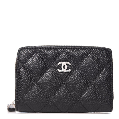 Chanel Caviar Quilted Zip Coin Purse Black 1 of 8