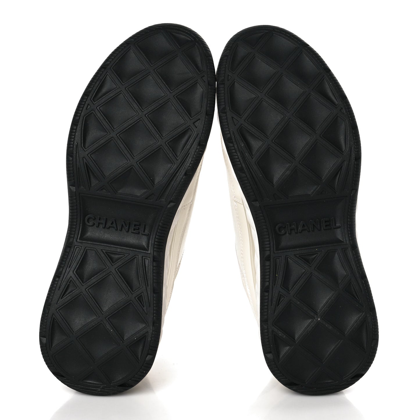 Velvet Calfskin Mixed Fibers CC Sneakers 37 Ivory Black