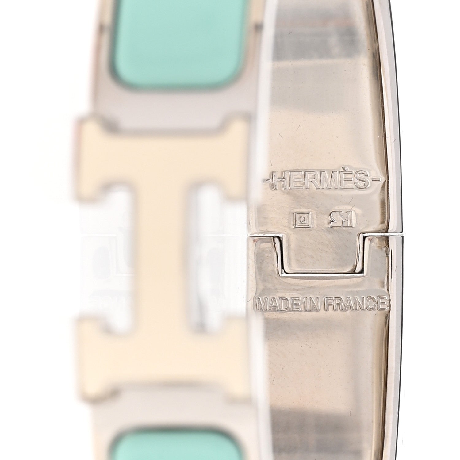 Hermes Enamel Narrow Clic Clac H Bracelet PM Lagon White 4 of 6