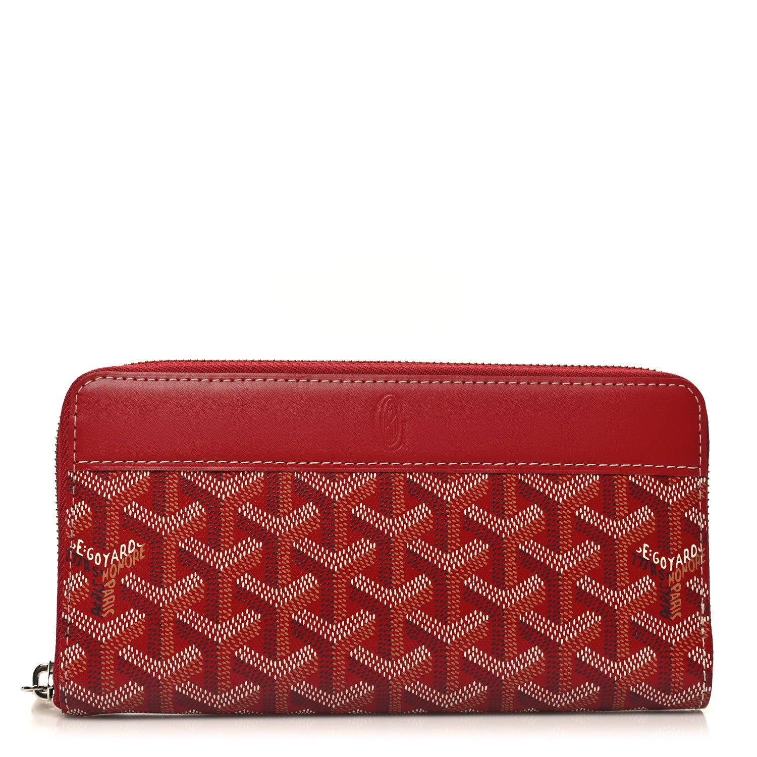 Goyard Goyardine Matignon Zip Around GM Wallet Red 1 of 8