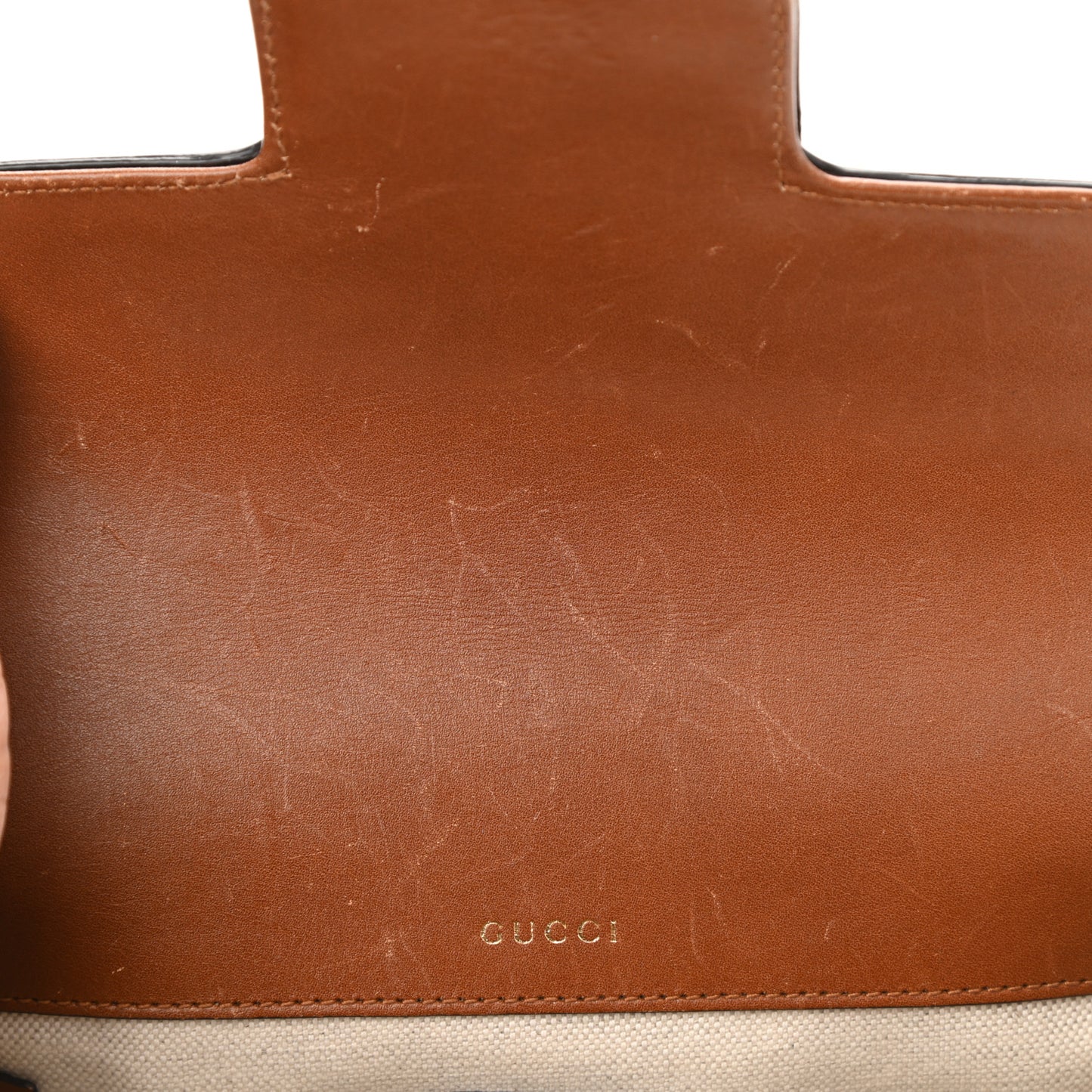 New Canvas Charisma Calfskin Crystal GG Monogram Mini Horsebit 1955 Shoulder Bag Camel Ebony