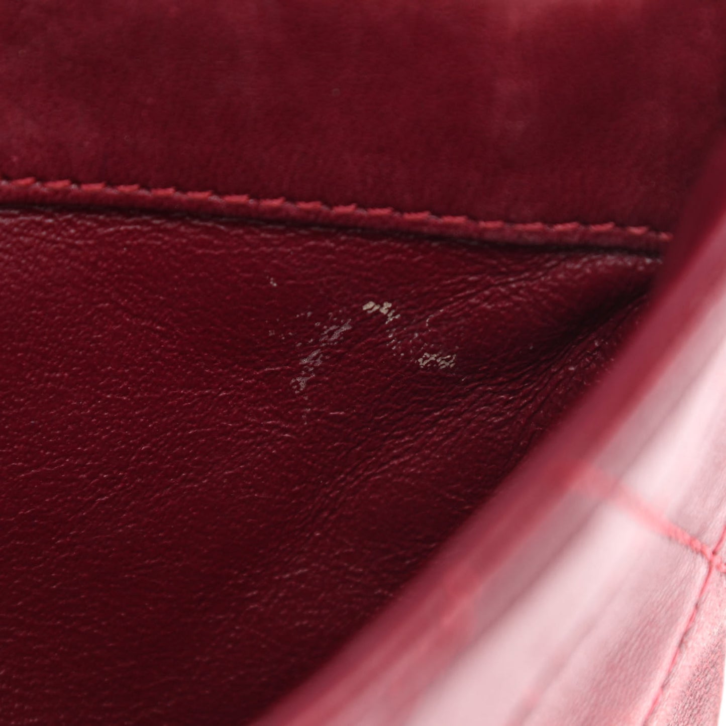 Lambskin Quilted Mini Mineral Nights Flap Crossbody Bag Dark Red