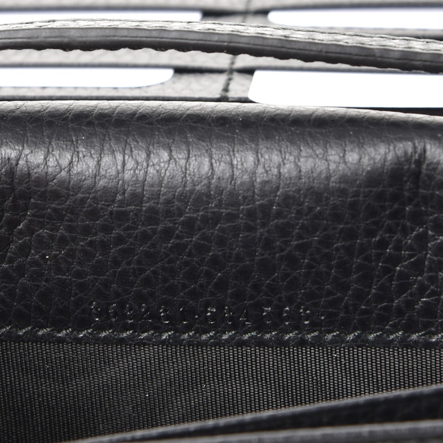 Dollar Calfskin Mini Swing Wallet Bag Black