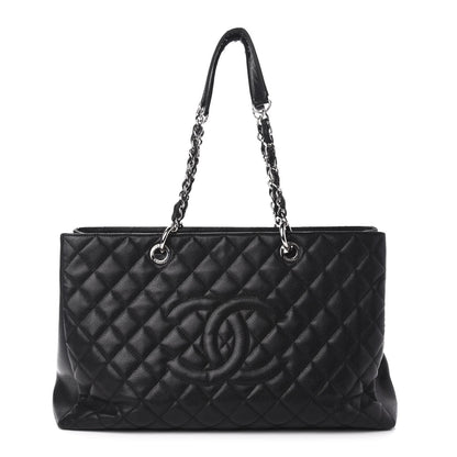 Chanel Caviar Quilted XL Grand Shopping Tote GST Black 1 of 13
