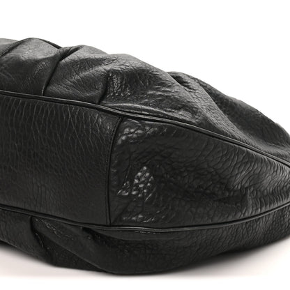 Fendi Crinkled Lambskin Mia Hobo Black 10 of 12
