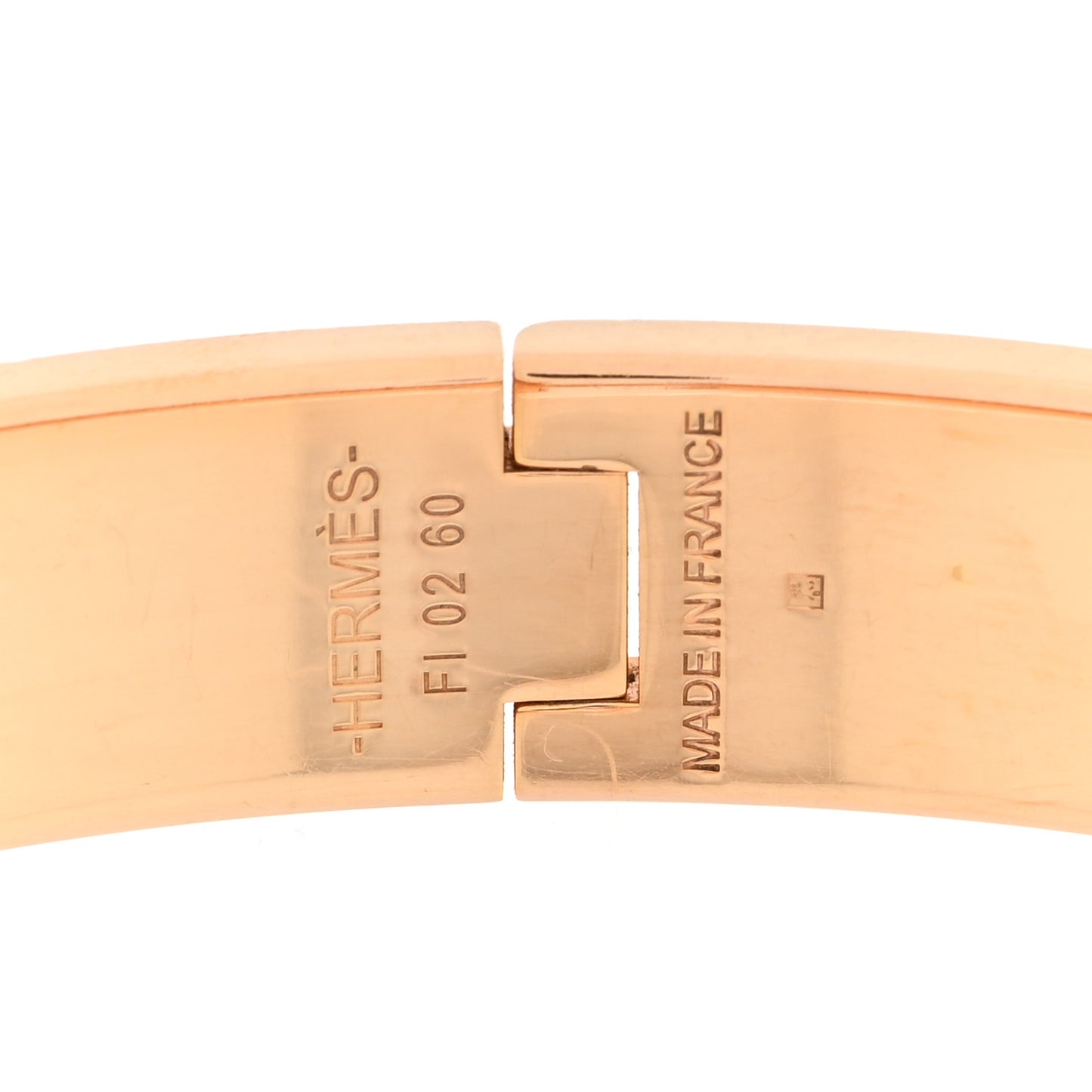 Enamel Narrow Clic Clac H Bracelet PM Marron Glace
