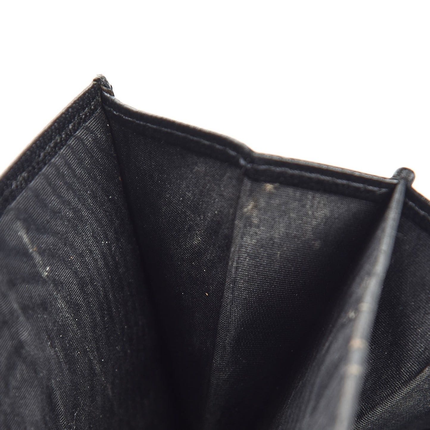 Goatskin Compact CC Flap Wallet Black