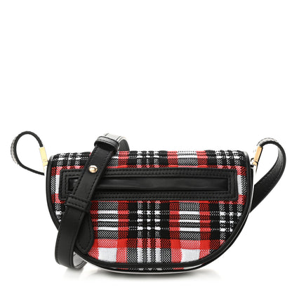 Burberry Knit Tartan Mini Olympia Shoulder Bag Bright Red 1 of 9