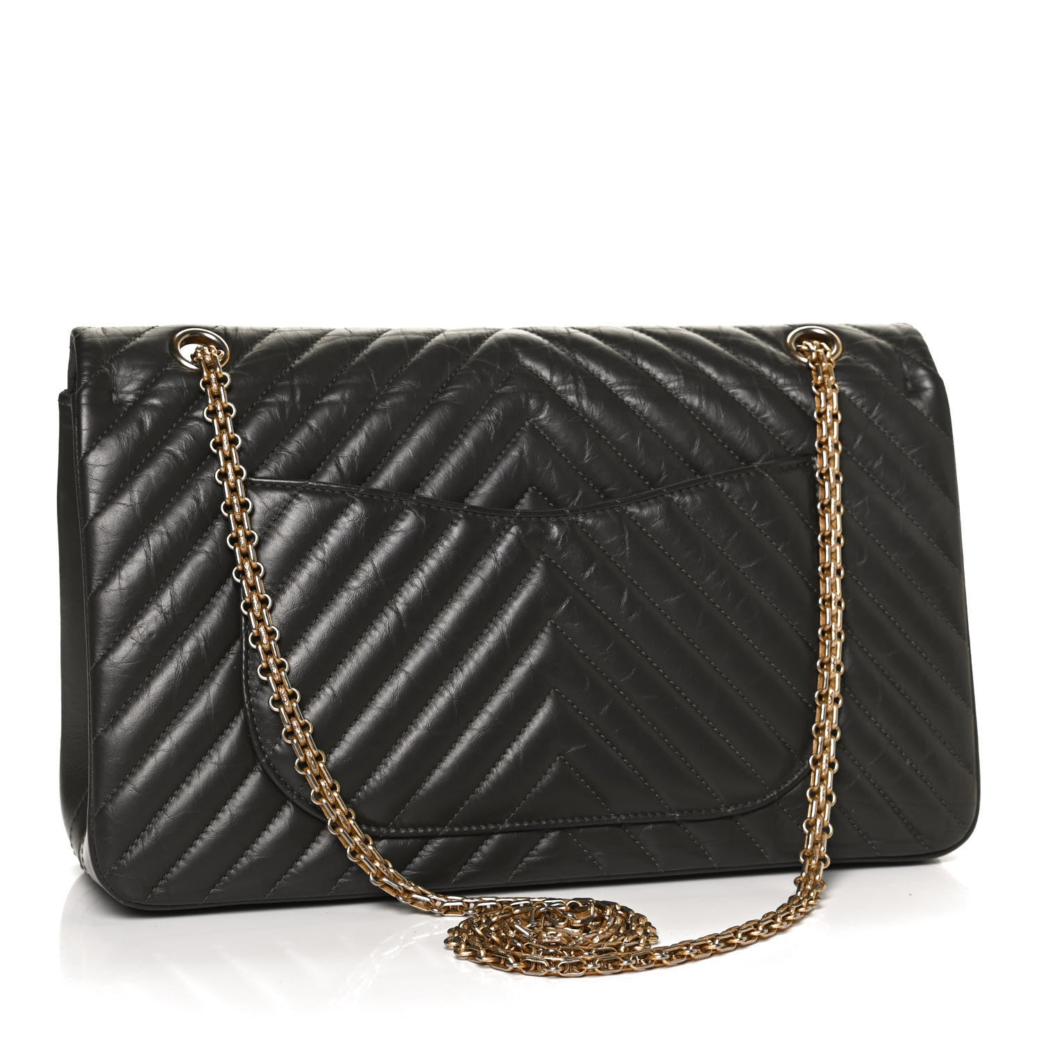 Chanel Aged Calfskin Chevron Quilted 2.55 Reissue 227 Flap Grey 3 of 21