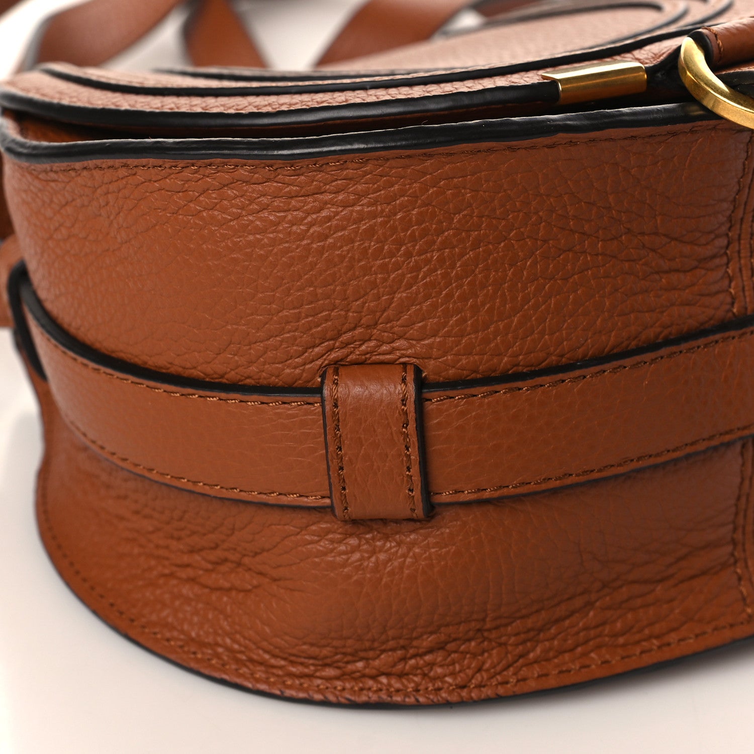 Chloe Grained Calfskin Small Marcie Saddle Bag Tan 8 of 10