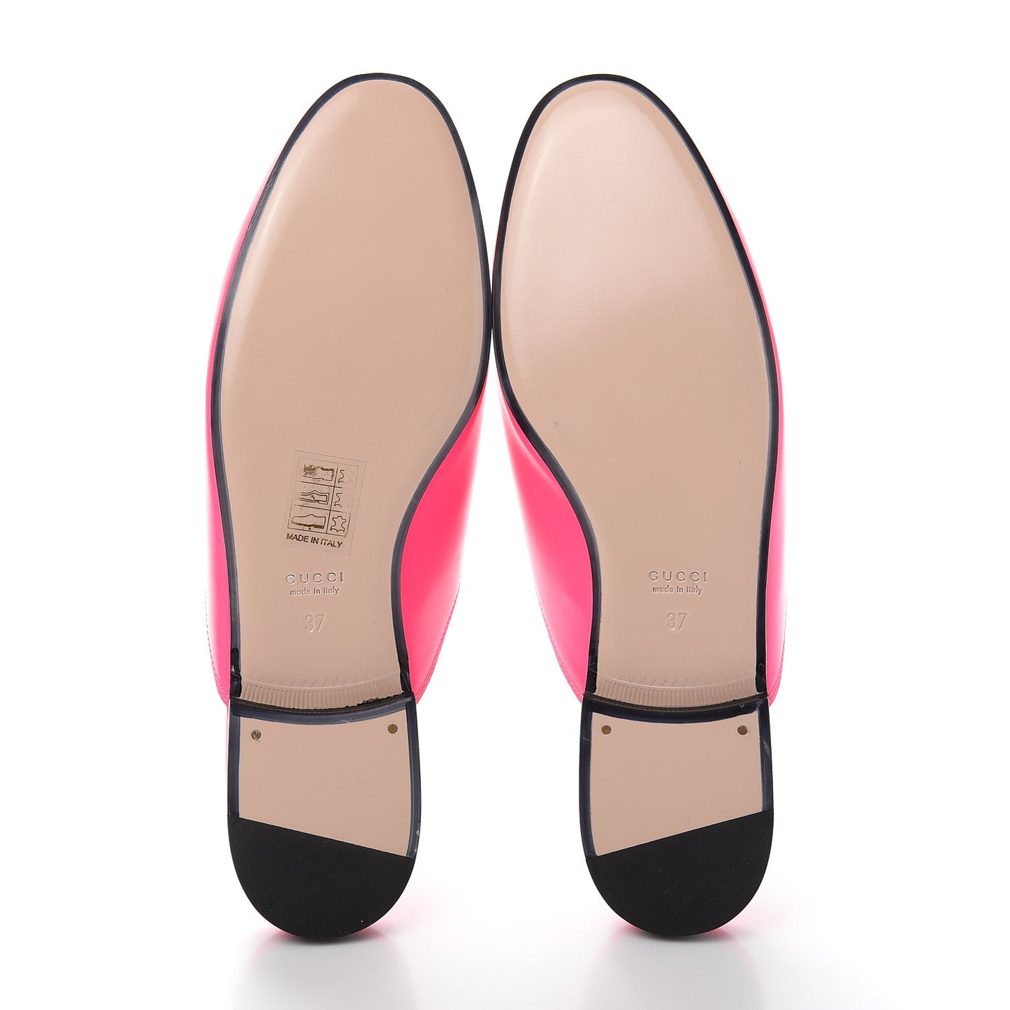 Calfskin Womens Princetown Slippers 37 Fuxia Fluo