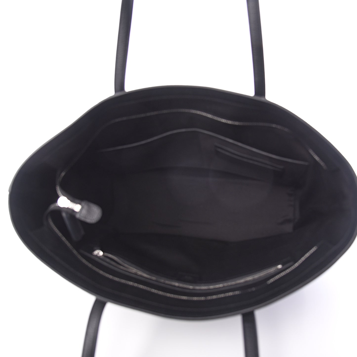 Calfskin Visetos Wilder Shopper Tote Black