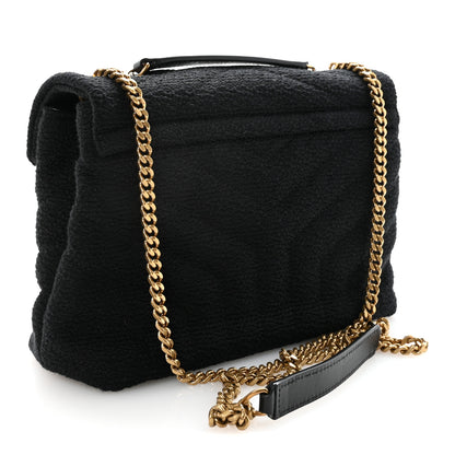 Saint Laurent Canvas Y Quilted Monogram Small Loulou Chain Satchel Black 3 of 9