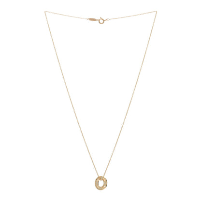 Tiffany 18K Yellow Gold Diamond Atlas Pierced Pendant Necklace 2 of 4