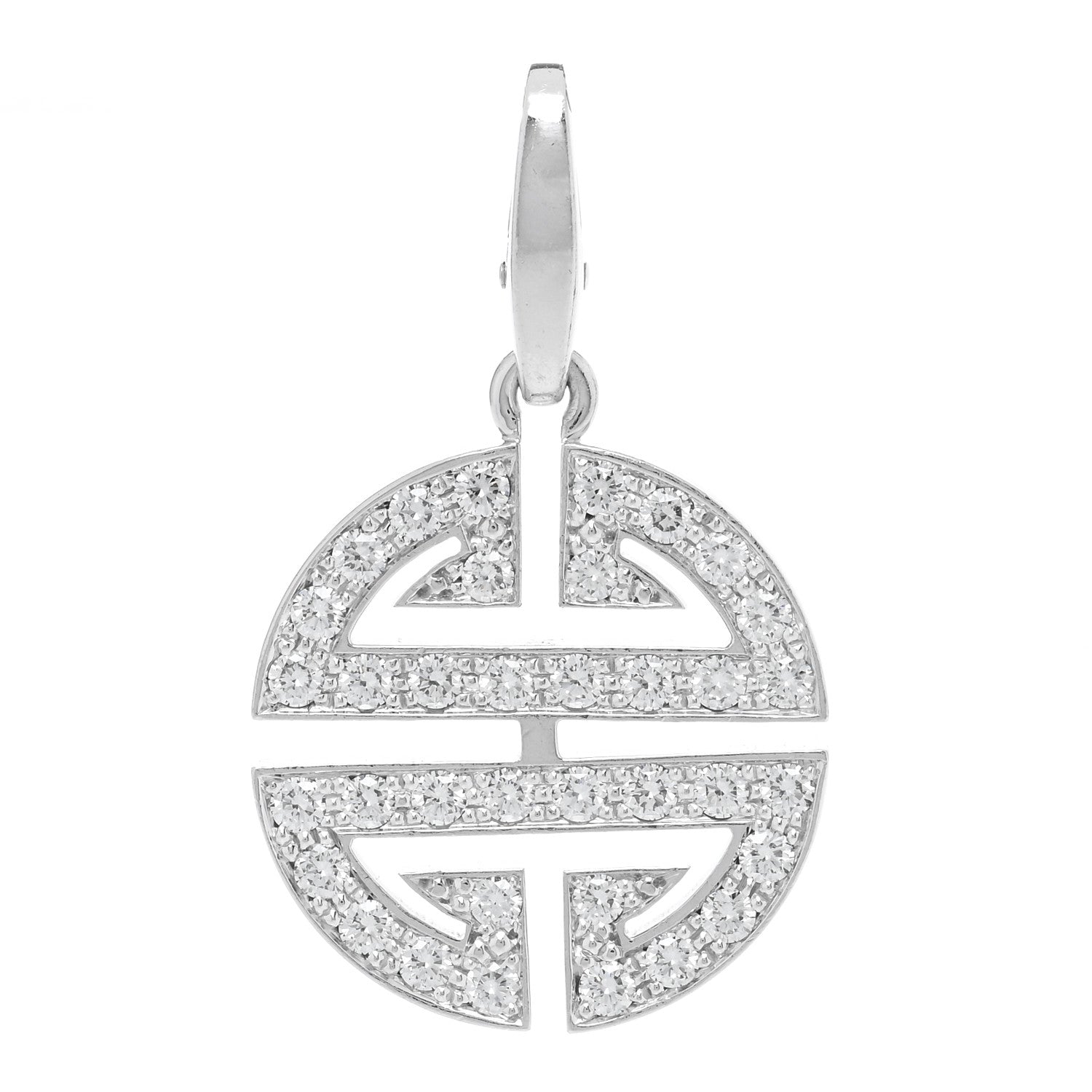 Cartier 18K White Gold Diamond Longevity Charm 1 of 4
