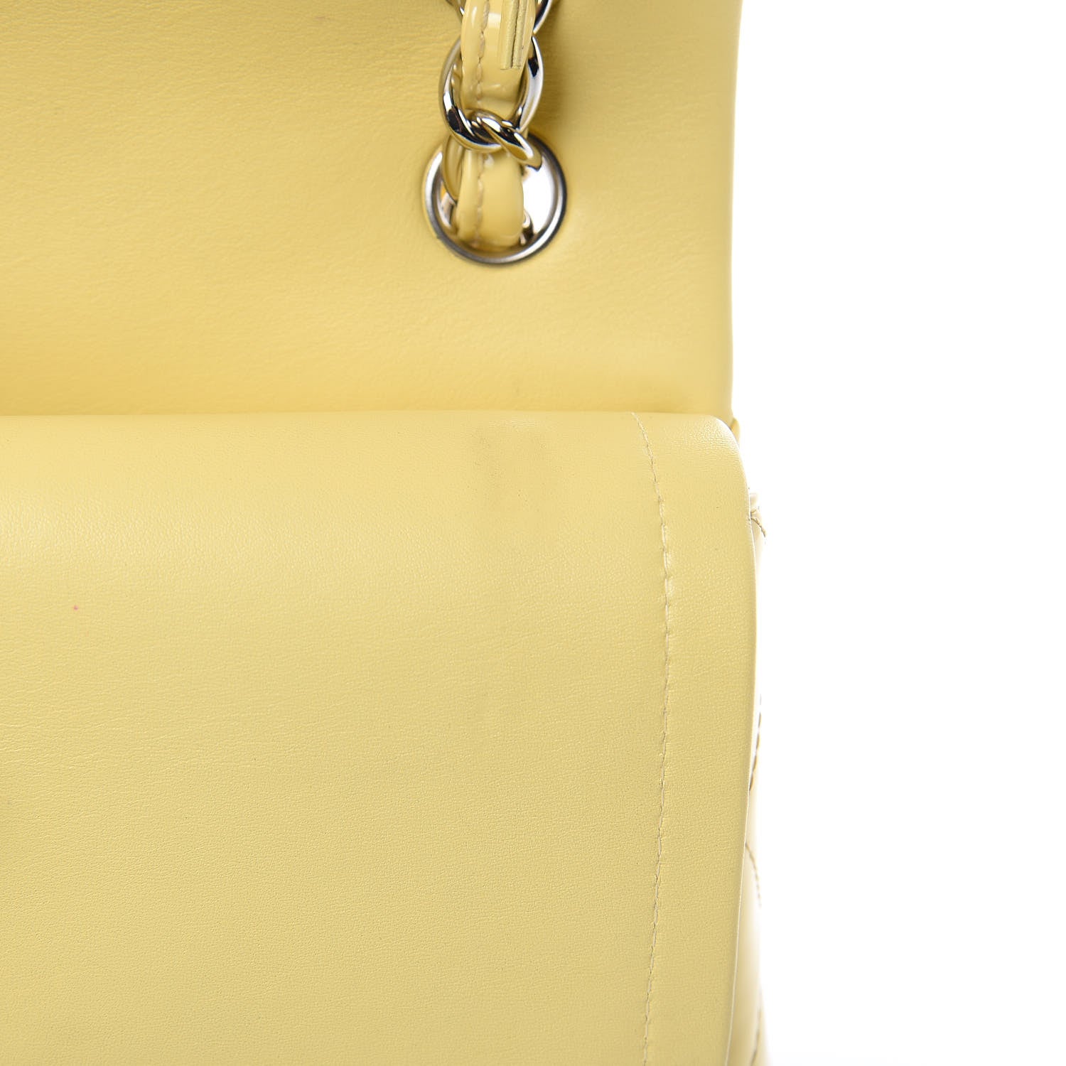 Chanel Patent Quilted Jumbo Double Flap Yellow 15 of 16