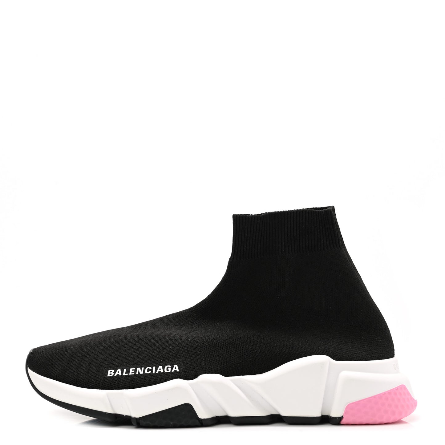 Neoprene Knit Multicolor Sole Womens Speed Sneakers 39 Black White Pink