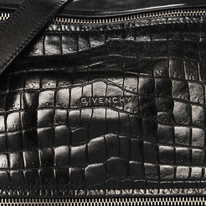 Givenchy Calfskin Crocodile Embossed Medium Pandora Black 9 of 13