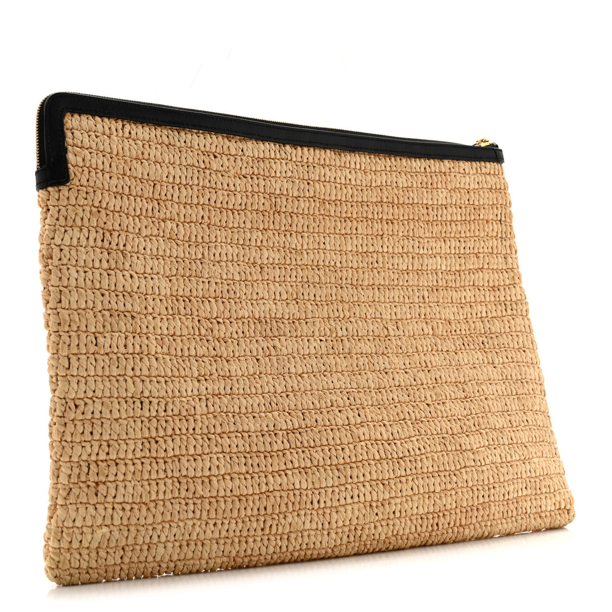 Celine Raffia Sequin Large Pouch Black 3 of 12