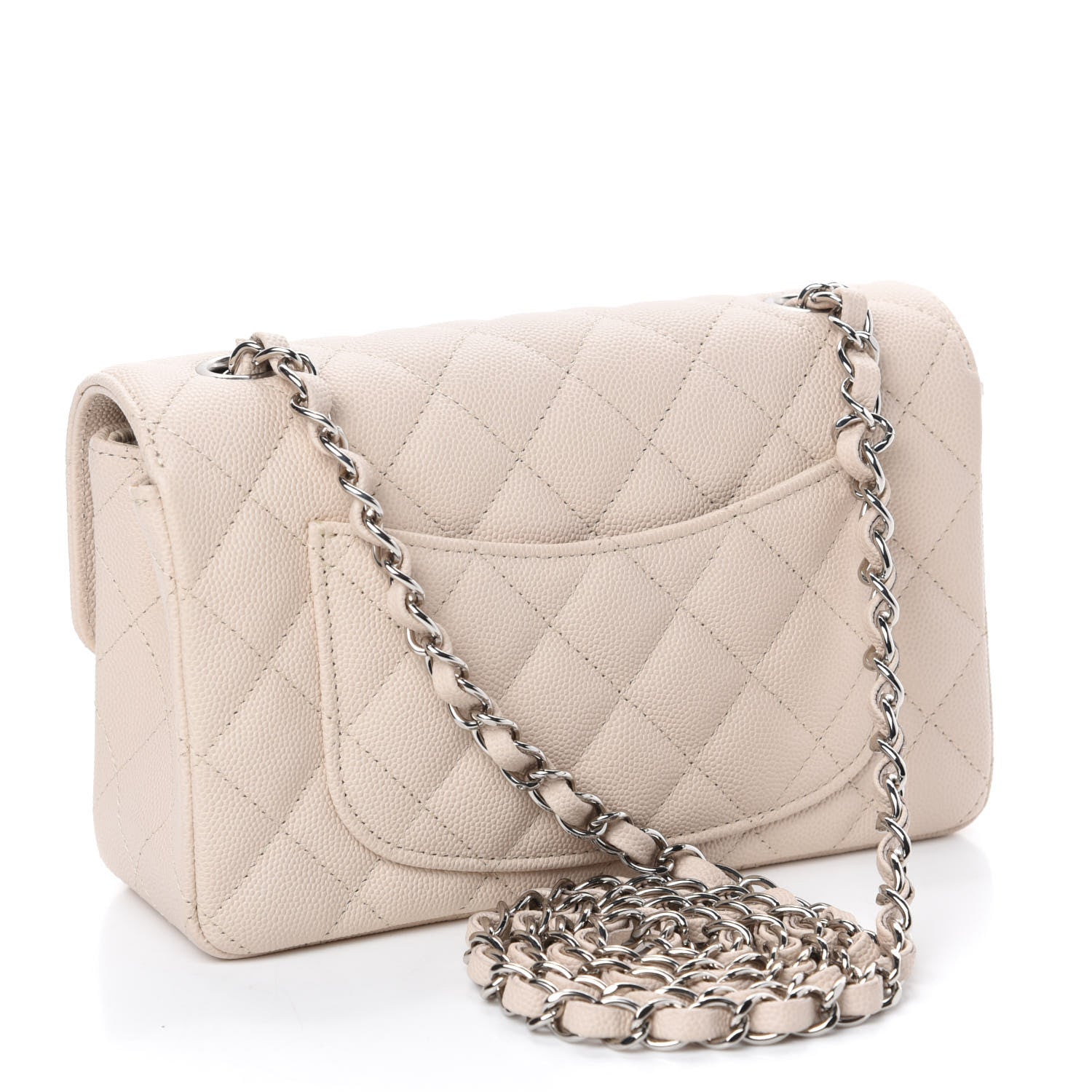 Chanel Caviar Quilted Mini Rectangular Flap White 3 of 11