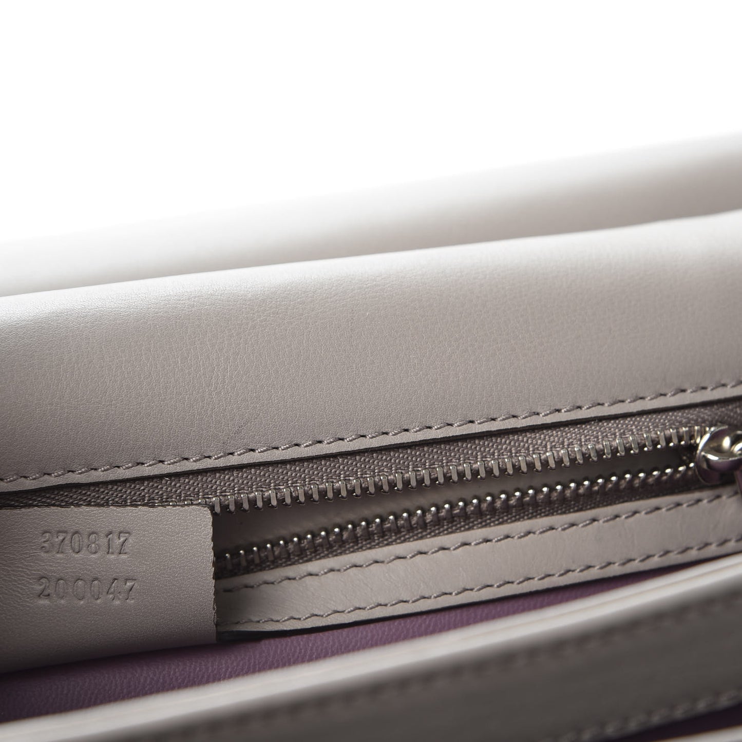 Calfskin Lady Bamboo Shoulder Bag Grey