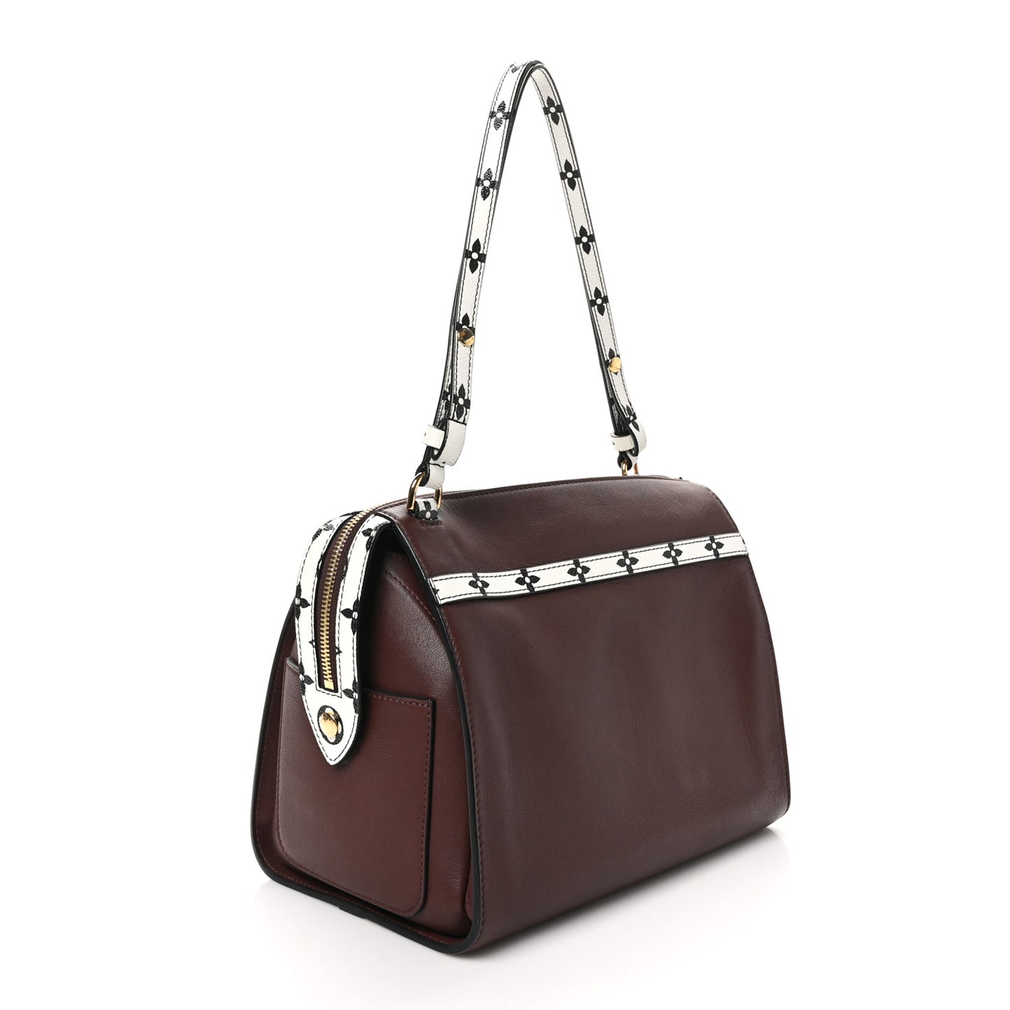 Calfskin Colored Monogram Speedy Amazon Chocolate White