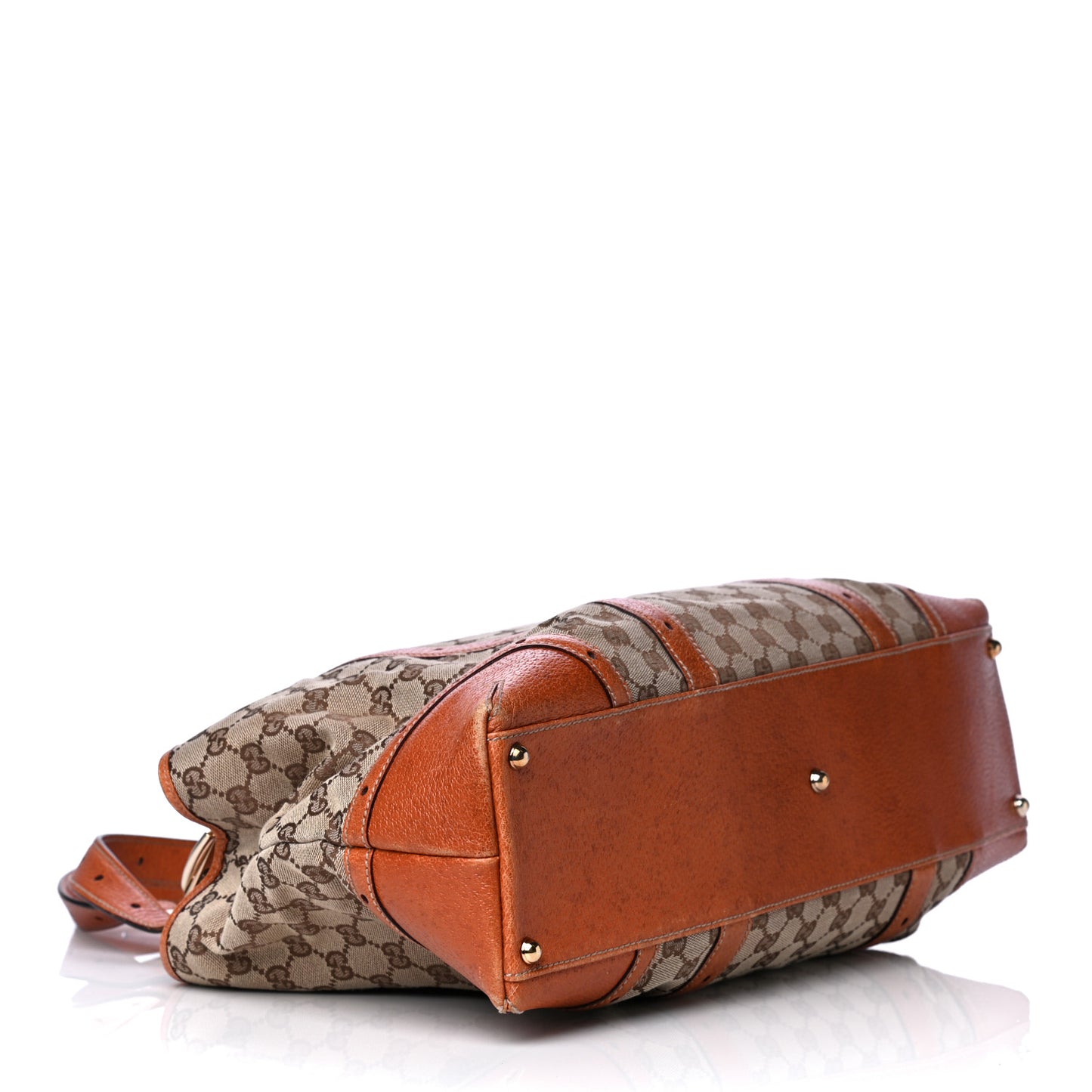 Monogram Horsebit Large Glam Shoulder Bag Brown