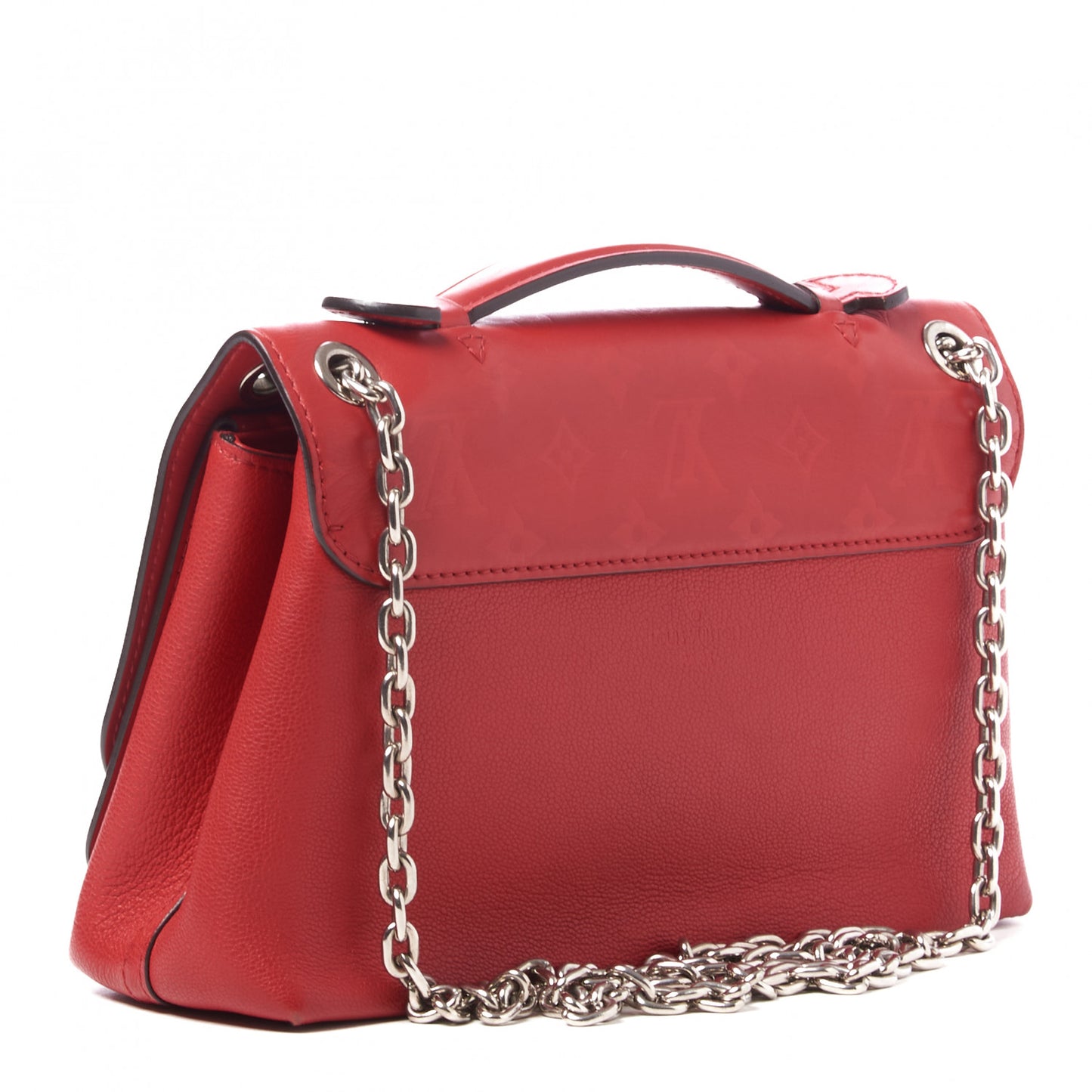 Monogram Cuir Plume Ecume Very Chain Bag Rubis Red