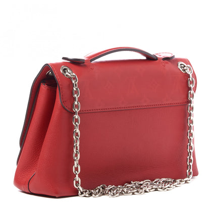 Louis Vuitton Monogram Cuir Plume Ecume Very Chain Bag Rubis Red 2 of 8