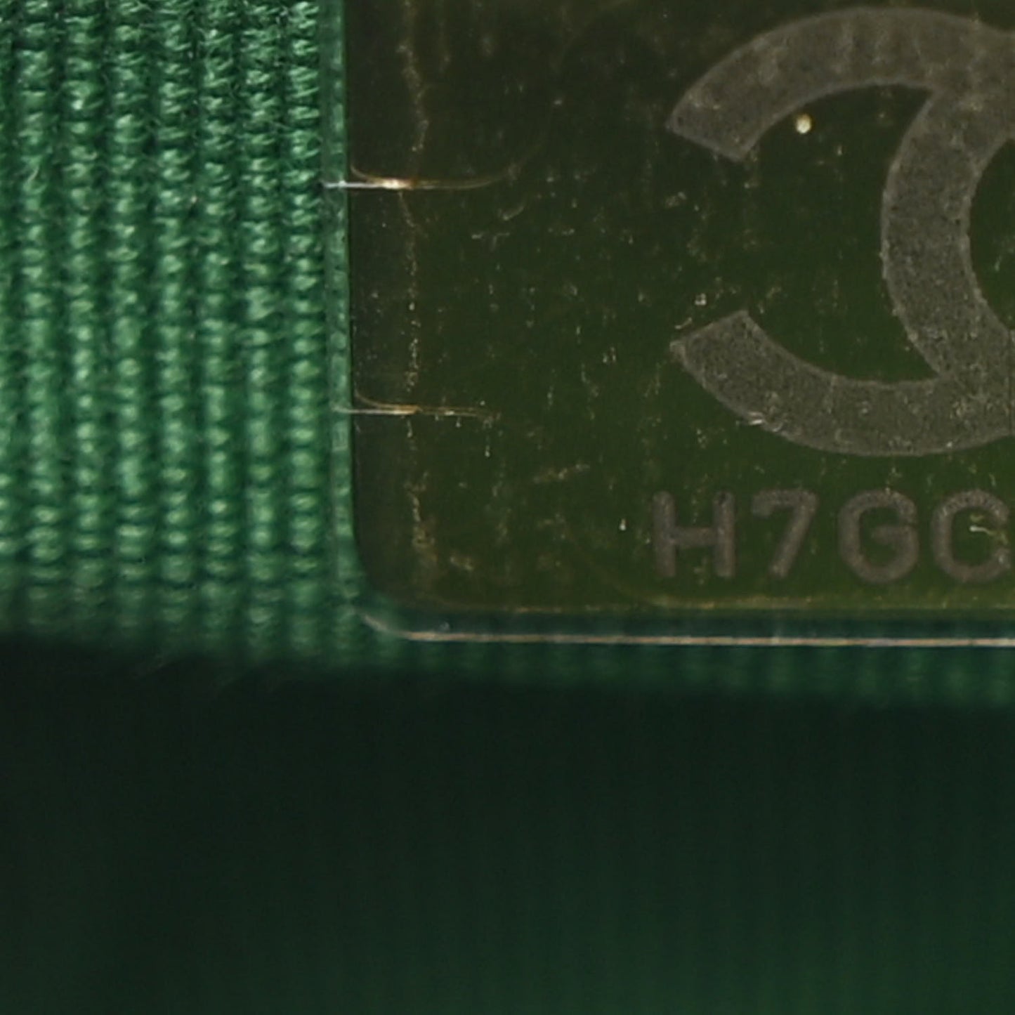 Shiny Aged Calfskin Quilted Nano Kelly Shopper Green