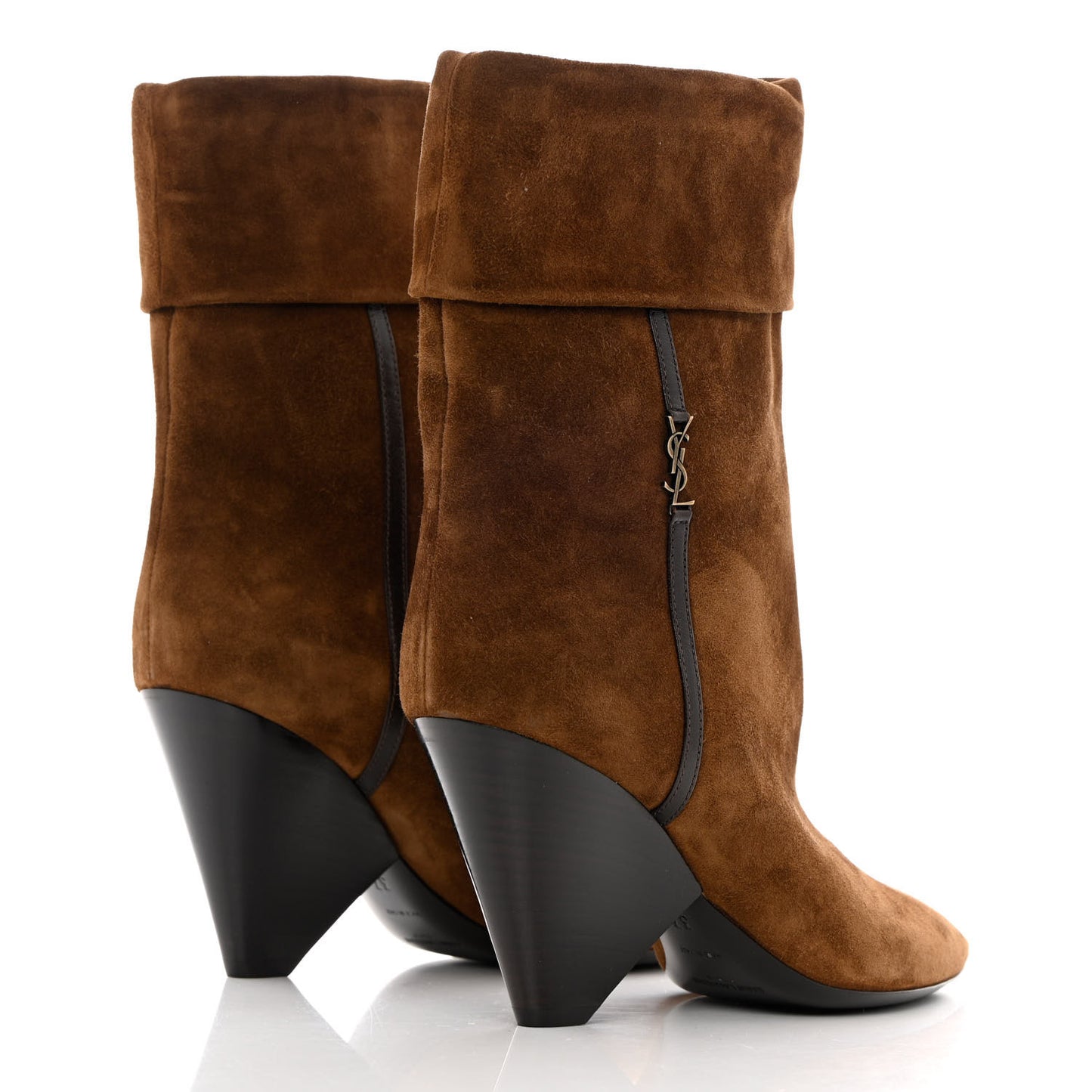 Suede Liz 85 Wedge Booties 37 Brown