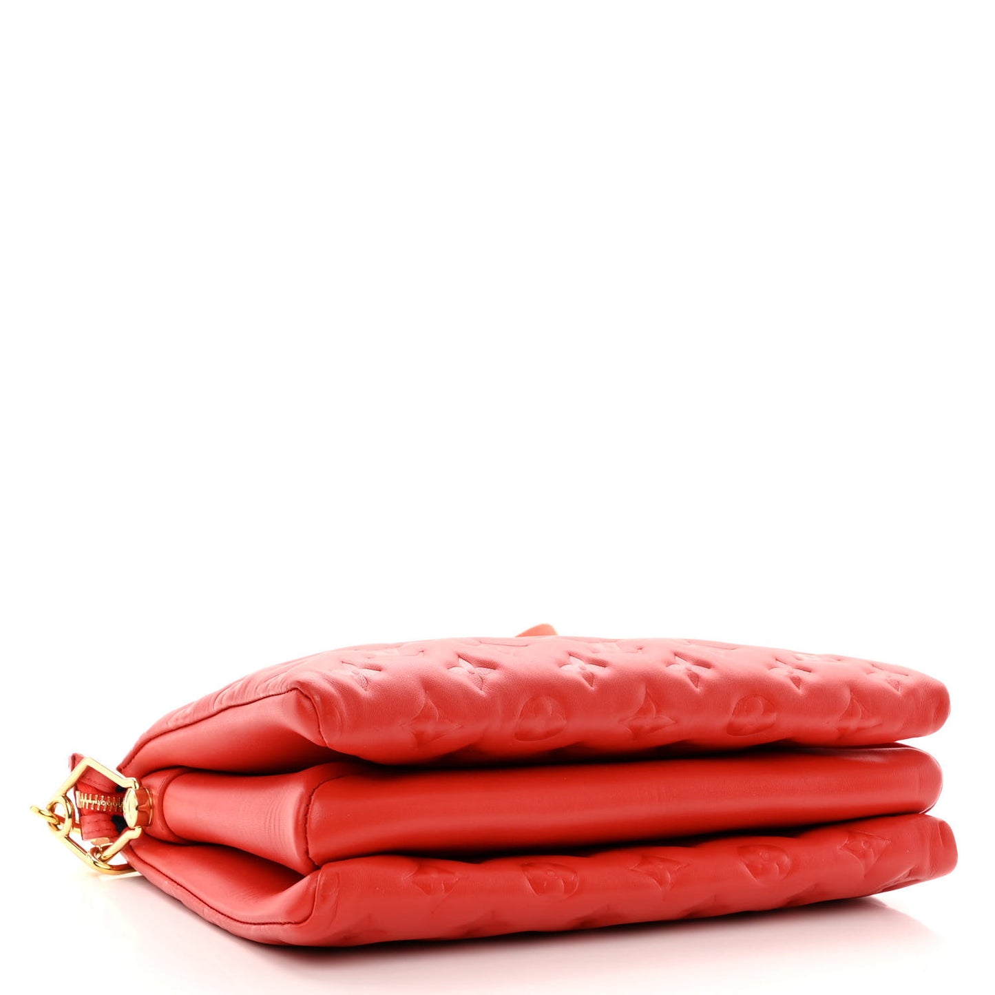 Lambskin Embossed Monogram Coussin PM Red