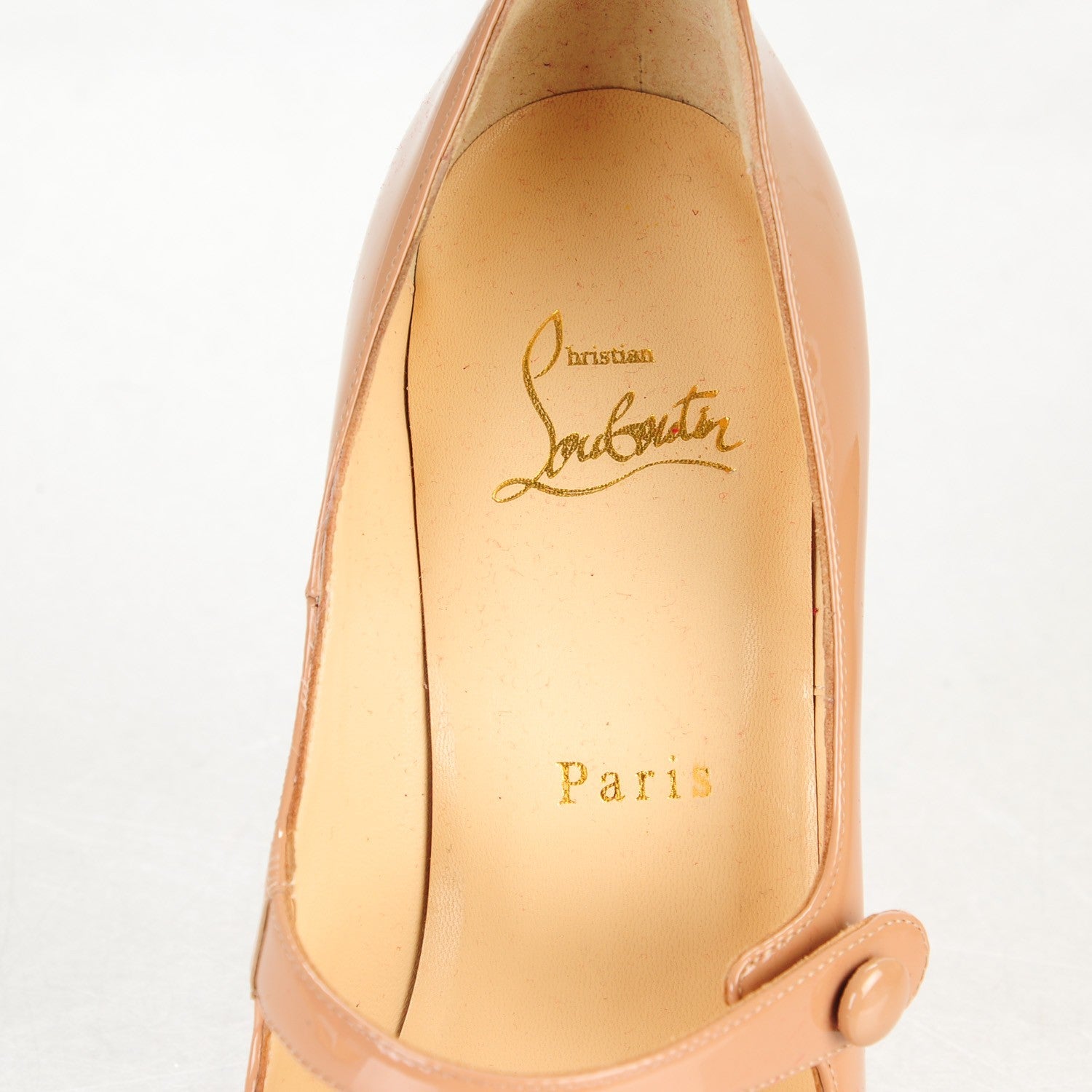 Christian Louboutin Patent Charlene 100 Pumps 38 Nude 7 of 7