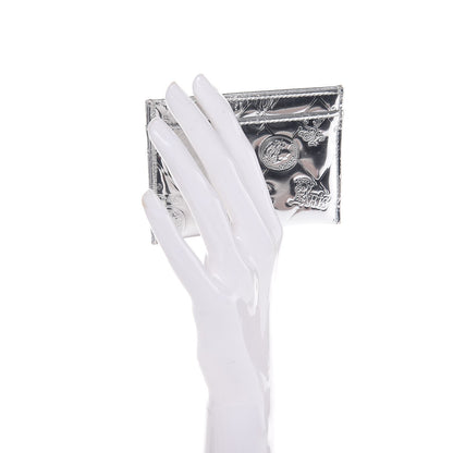 Chanel Patent Calfskin Lucky Symbols Card Holder Case Silver 2 of 9