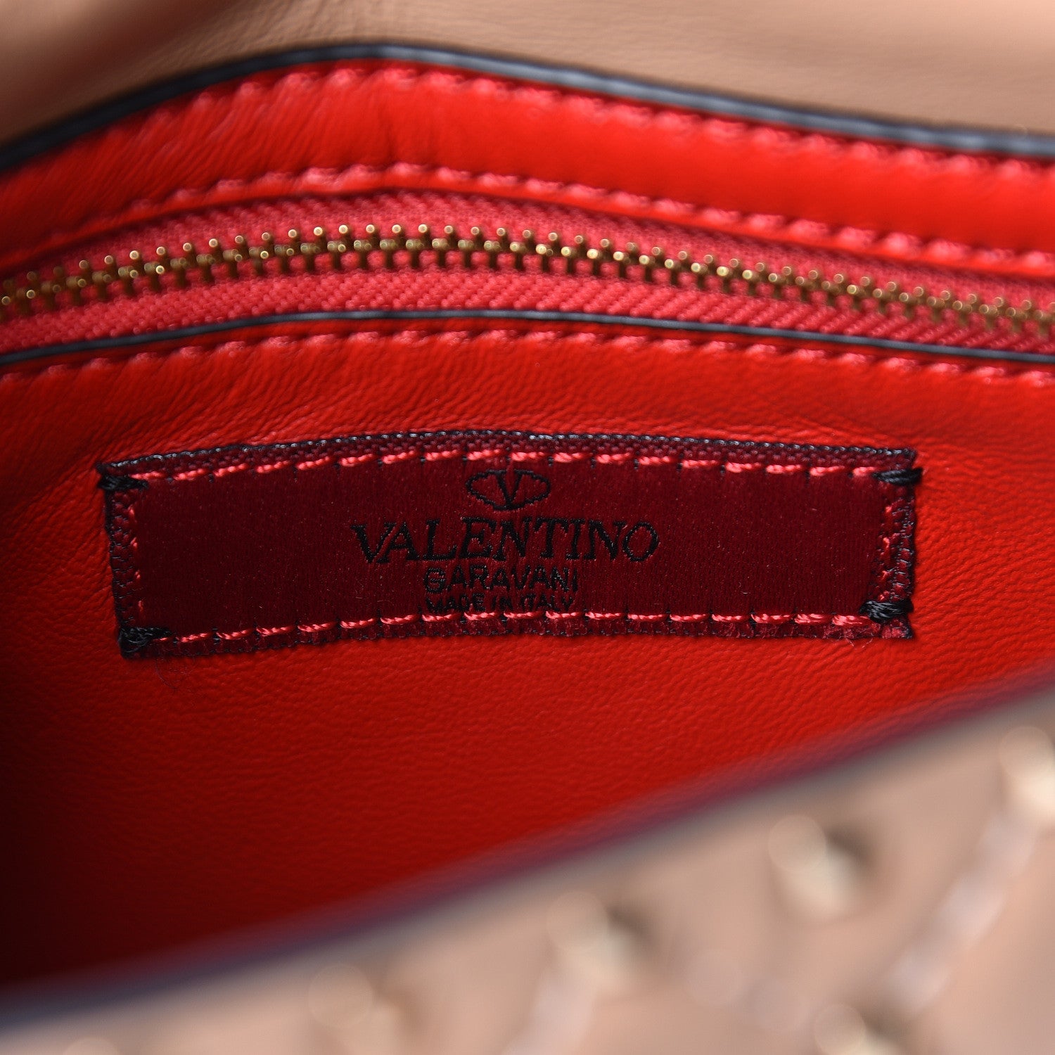 Valentino Garavani Nappa Large Rockstud Spike Shoulder Bag Camel Rose 8 of 9