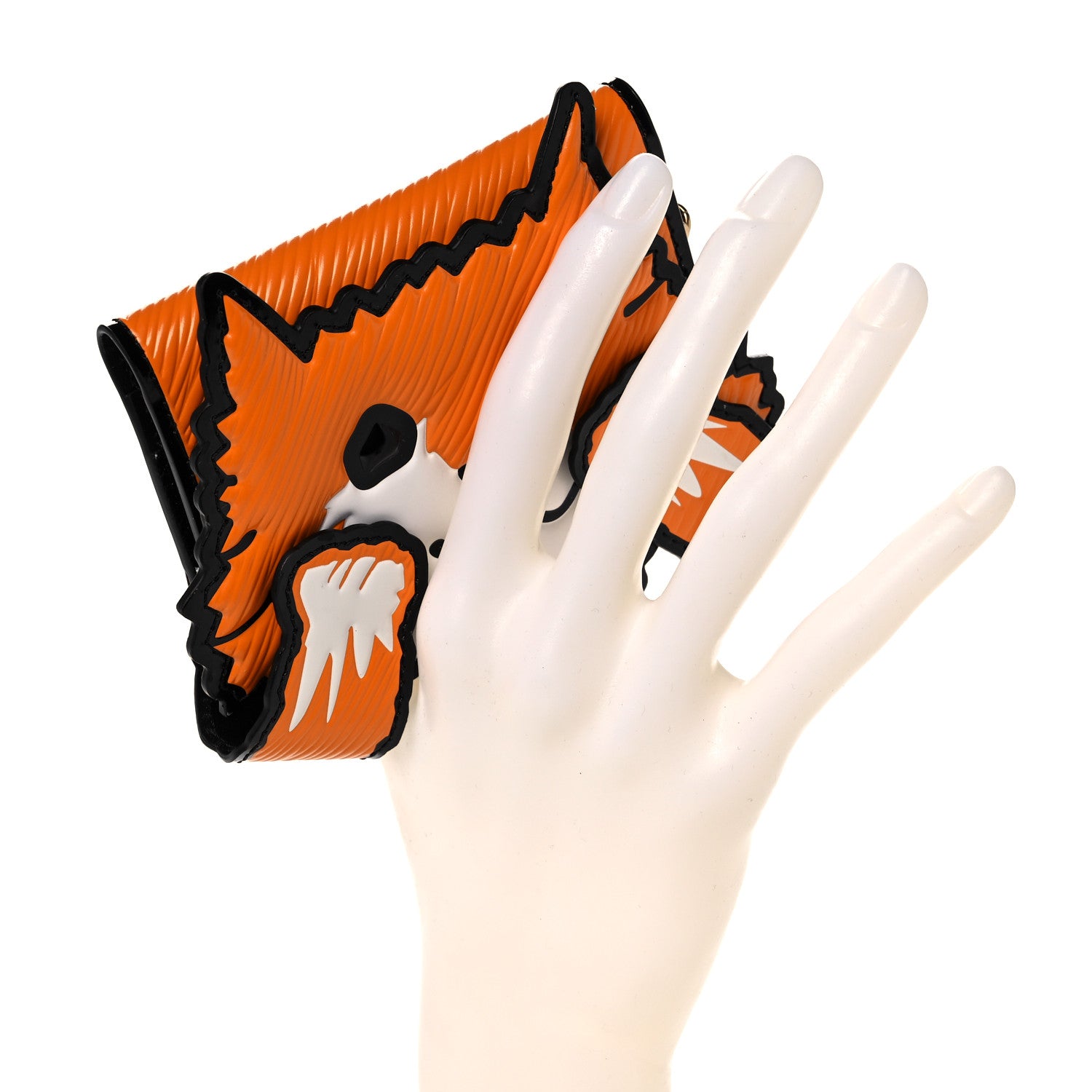 Louis Vuitton Epi Calfskin Grace Catogram Cat Card Holder Orange 2 of 7