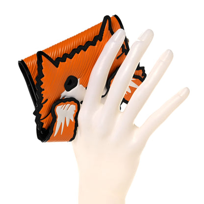 Louis Vuitton Epi Calfskin Grace Catogram Cat Card Holder Orange 2 of 7