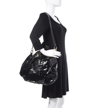 Gucci Patent Medium Hysteria Top Handle Bag Black 2 of 14