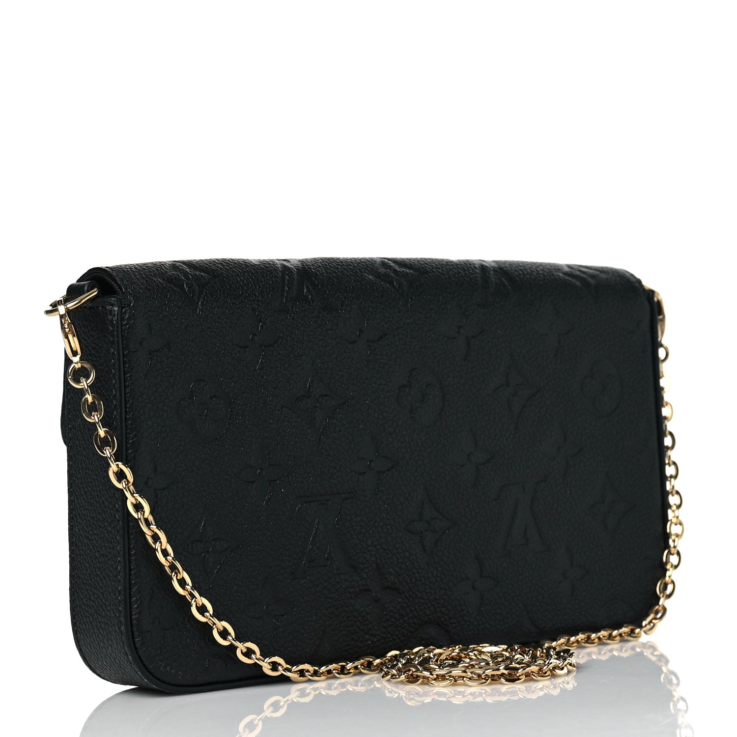 Louis Vuitton Empreinte Pochette Felicie Chain Wallet Black 4 of 9