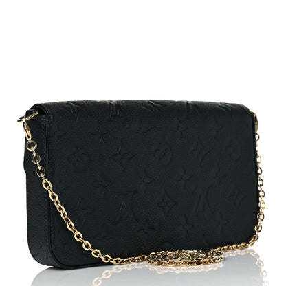 Louis Vuitton Empreinte Pochette Felicie Chain Wallet Black 4 of 9