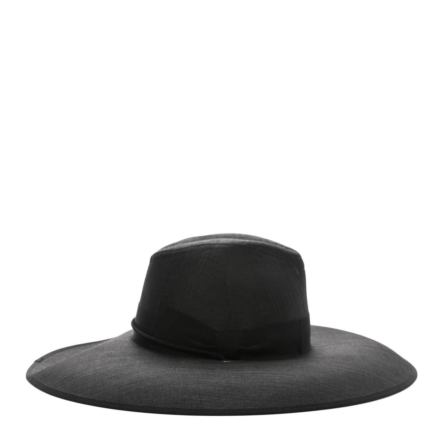 Canvas Wide Brim Hat L Black
