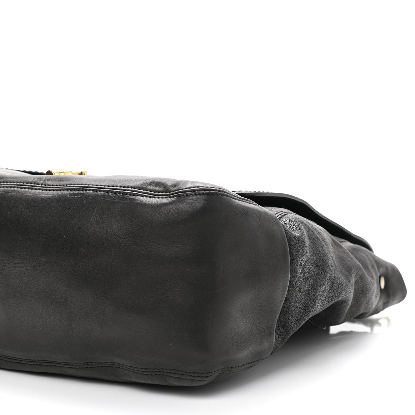 Calfskin Lovely Leopold GM Shoulder Bag Black